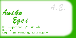 aniko egei business card